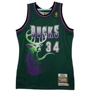 Authentic Ray Allen Milwaukee Bucks Mitchell &‎ Ness NBA Medium Jersey Green NWT
